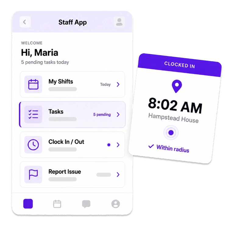 Mobile staff & operations app
